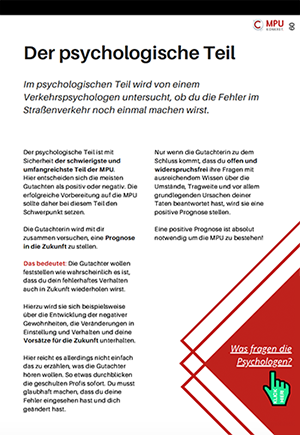Haben Sie MPU Fragen? In diesem kostenlosen E-Book gibt es Antworten!